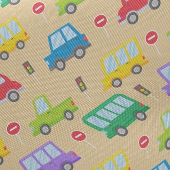 Colorful Traffic Jam Highway Twill