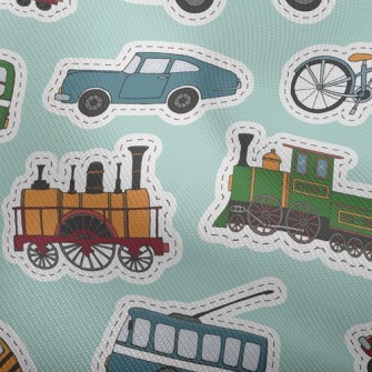 Retro Car Tram Bicycle Dobby