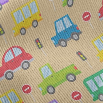 Colorful Traffic Jam Highway Standard Corduroy