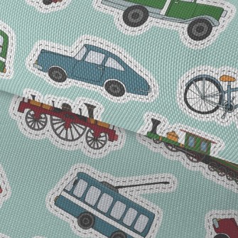Retro Car Tram Bicycle Waterproof Oxford