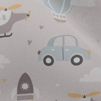 Helicopter Hot Air Balloon Car Chiffon