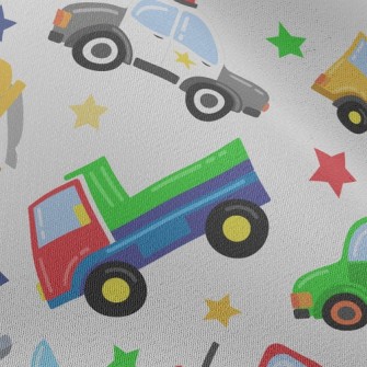 Colorful Cartoon Transportatio Chiffon