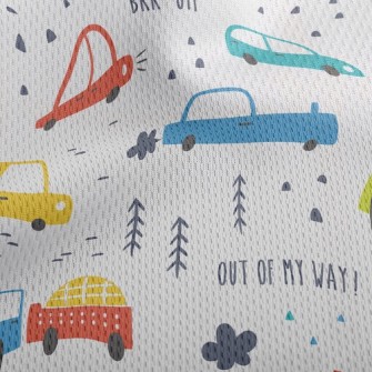 Heavy Traffic Cars Athletic Mesh Flat Back