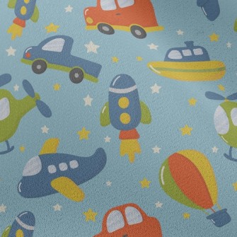 Cartoon Funny Vehicles Chiffon