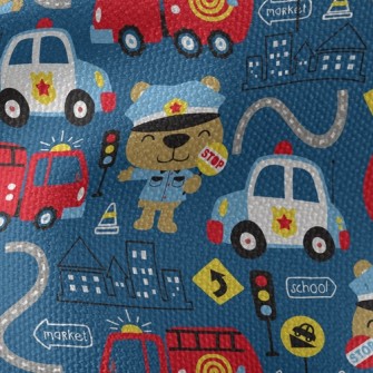 Little Bear Traffic Police Car Waterproof Canvas