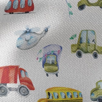 Watercolor Colorful Transporta Waterproof Canvas