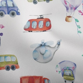 Watercolor Colorful Transporta Dobby