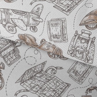 Ancient Airplanes And Cars Waterproof Oxford