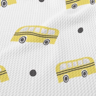 Lively Big School Bus Birdseye Piqué
