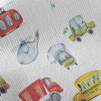 Watercolor Colorful Transporta Standard Corduroy