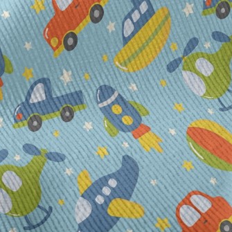 Cartoon Funny Vehicles Standard Corduroy