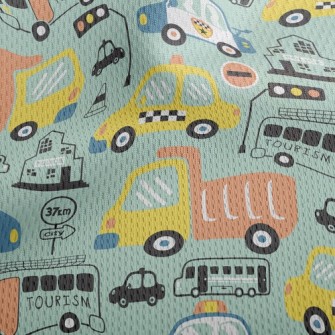 Fluorescent Big Truck Car Athletic Mesh Flat Back