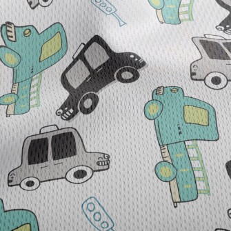 Busy Taxis And Trucks Athletic Mesh Flat Back