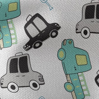 Busy Taxis And Trucks Waterproof Canvas