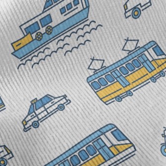Simple Line Boat Tram Airplane Standard Corduroy