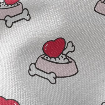 Love Dog Bone Bowl Waterproof Canvas