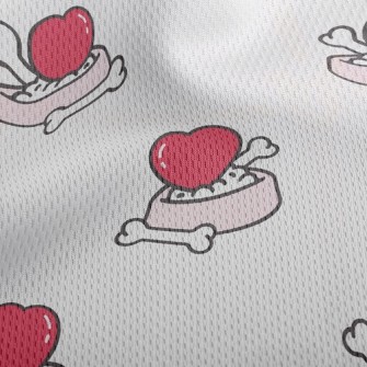 Love Dog Bone Bowl Athletic Mesh Flat Back