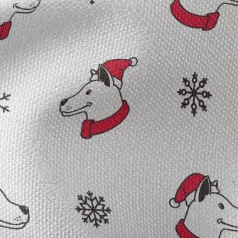 Dog With Santa Hat Waterproof Canvas