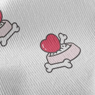 Love Dog Bone Bowl Standard Corduroy