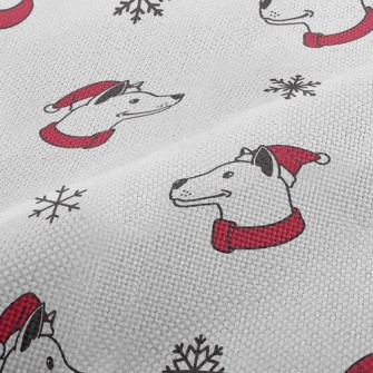 Dog With Santa Hat Performance Linen