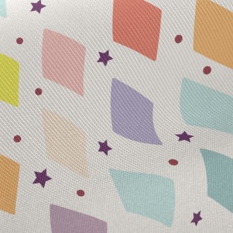Stars And Colorful Blocks Twill