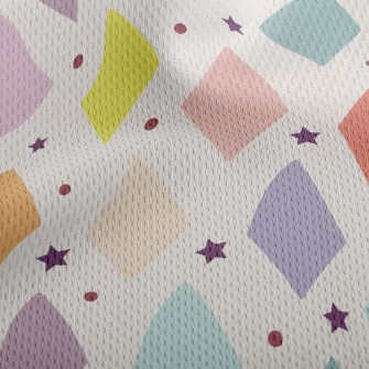 Stars And Colorful Blocks Athletic Mesh Flat Back
