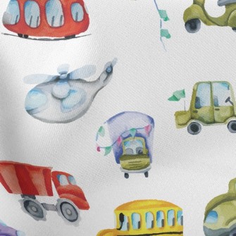 Watercolor Colorful Transporta Stretch Ponte