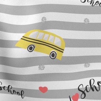 I Love The School Bus Stretch Ponte