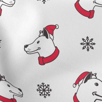 Dog With Santa Hat Stretch Ponte