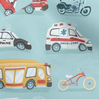 Ambulance Police Car Fire Truc Micro Fleece