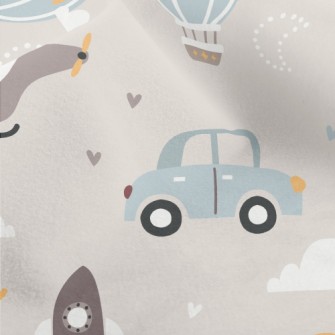 Helicopter Hot Air Balloon Car Micro Fleece