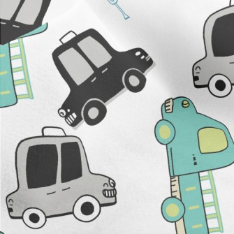 Busy Taxis And Trucks Micro Fleece