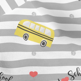I Love The School Bus Micro Fleece
