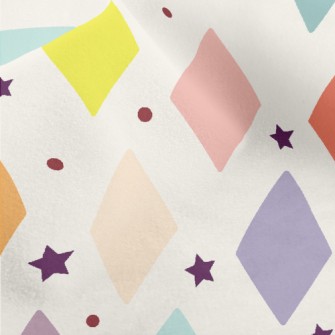 Stars And Colorful Blocks Micro Fleece