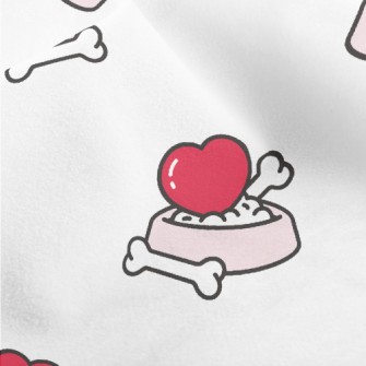 Love Dog Bone Bowl Micro Fleece