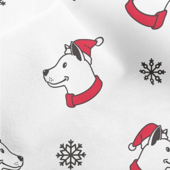 Dog With Santa Hat Micro Fleece