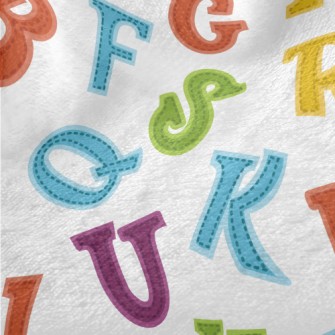 Colorful Dotted Line In Englis Minky