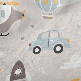 Helicopter Hot Air Balloon Car Minky