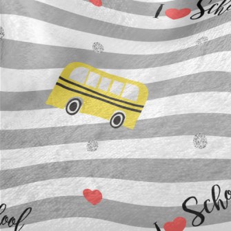 I Love The School Bus Minky