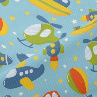 Cartoon Funny Vehicles Piqué