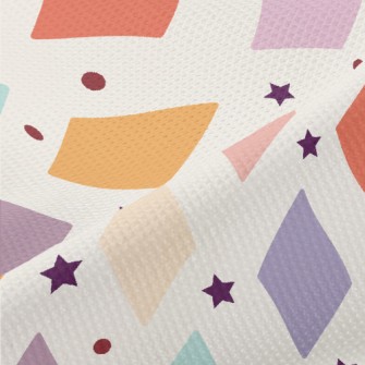 Stars And Colorful Blocks Piqué