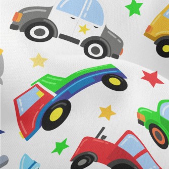 Colorful Cartoon Transportatio Lightweight Performance Linen
