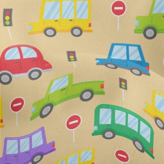 Colorful Traffic Jam Highway Lightweight Performance Linen