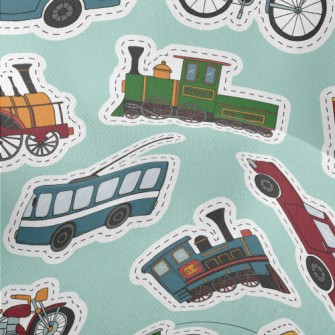 Retro Car Tram Bicycle Lightweight Performance Linen