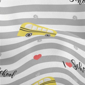 I Love The School Bus Lightweight Performance Linen
