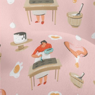 Woman Making Dessert With Hear Lightweight Performance Linen