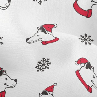 Dog With Santa Hat Lightweight Performance Linen