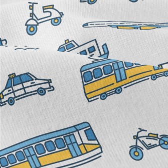 Simple Line Boat Tram Airplane Modern Jersey