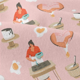 Woman Making Dessert With Hear Modern Jersey