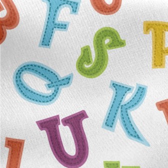 Colorful Dotted Line In Englis Jersey Backed Fleece